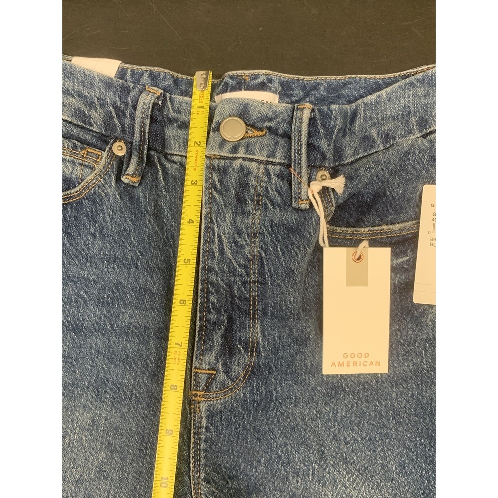 NWT Good American Good Classic Skinnyish Fit Hi Rise Women's Blue Jeans 2/26 - Picture 11 of 13